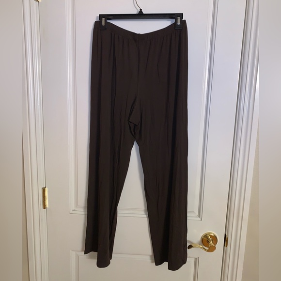 Mia Wear Brown Polyster Wide Leg Pants - Picture 2 of 4